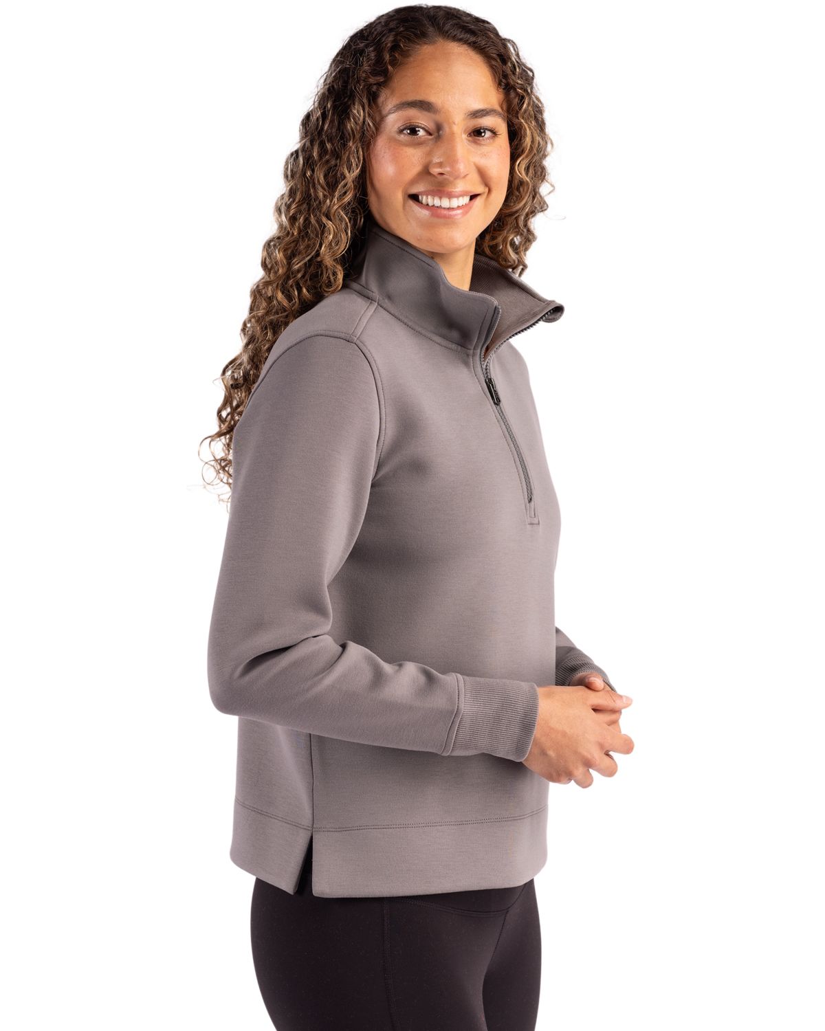 Cutter & Buck Women's Roam Recycled Buttery-Soft Knit Quarter Zip Pullover-3