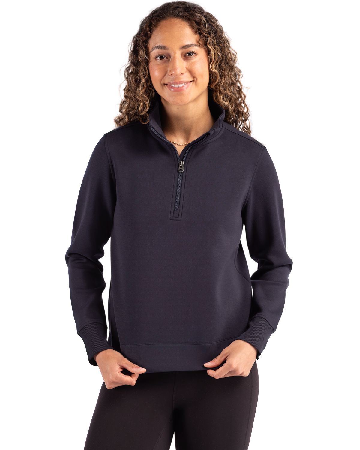 Cutter & Buck Women's Roam Recycled Buttery-Soft Knit Quarter Zip Pullover-6