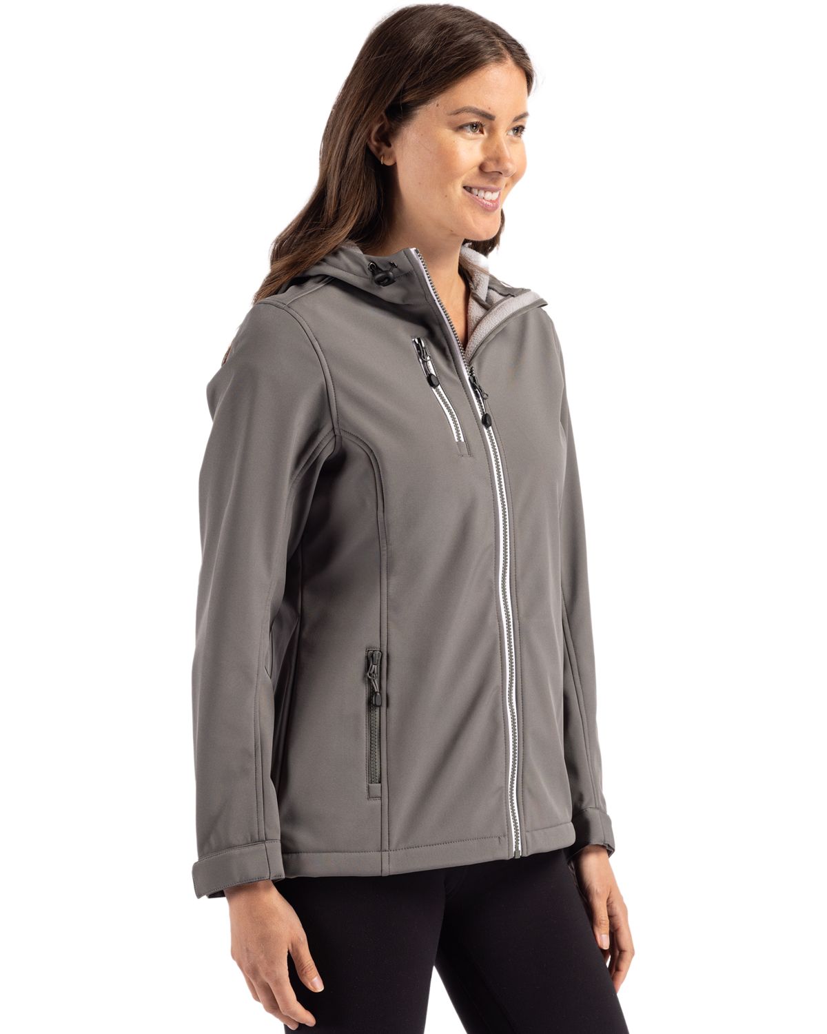 Clique Women's Telemark Recycled Stretch Softshell Full Zip Hooded Jacket-3