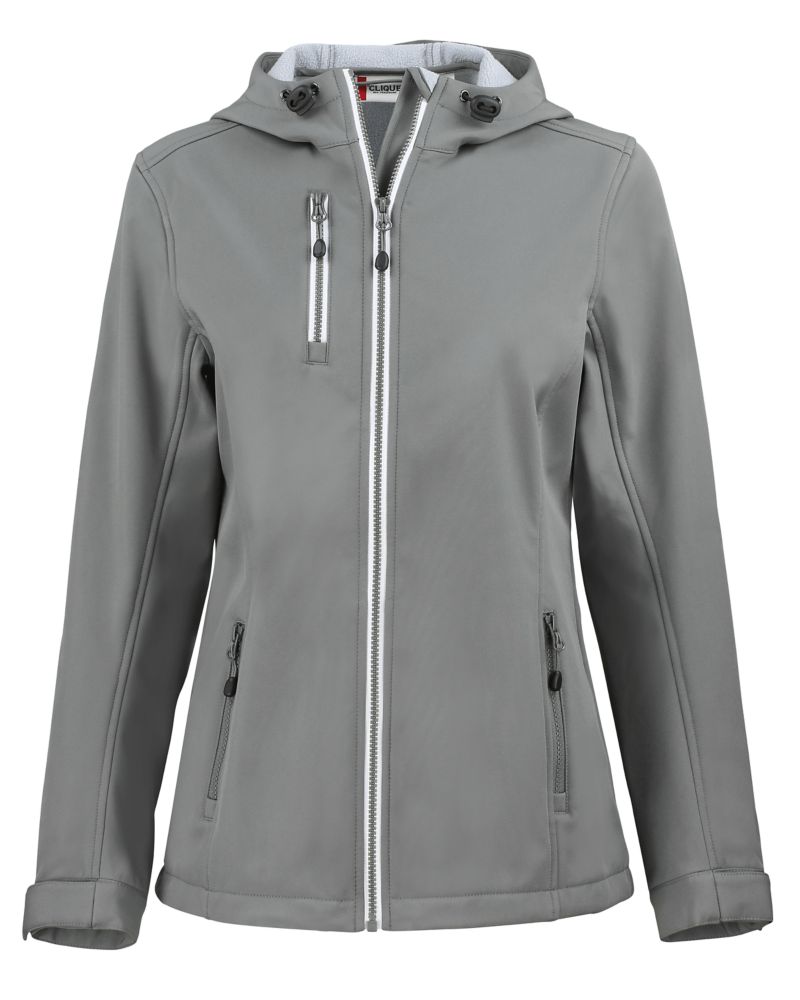 Clique Women's Telemark Recycled Stretch Softshell Full Zip Hooded Jacket-5