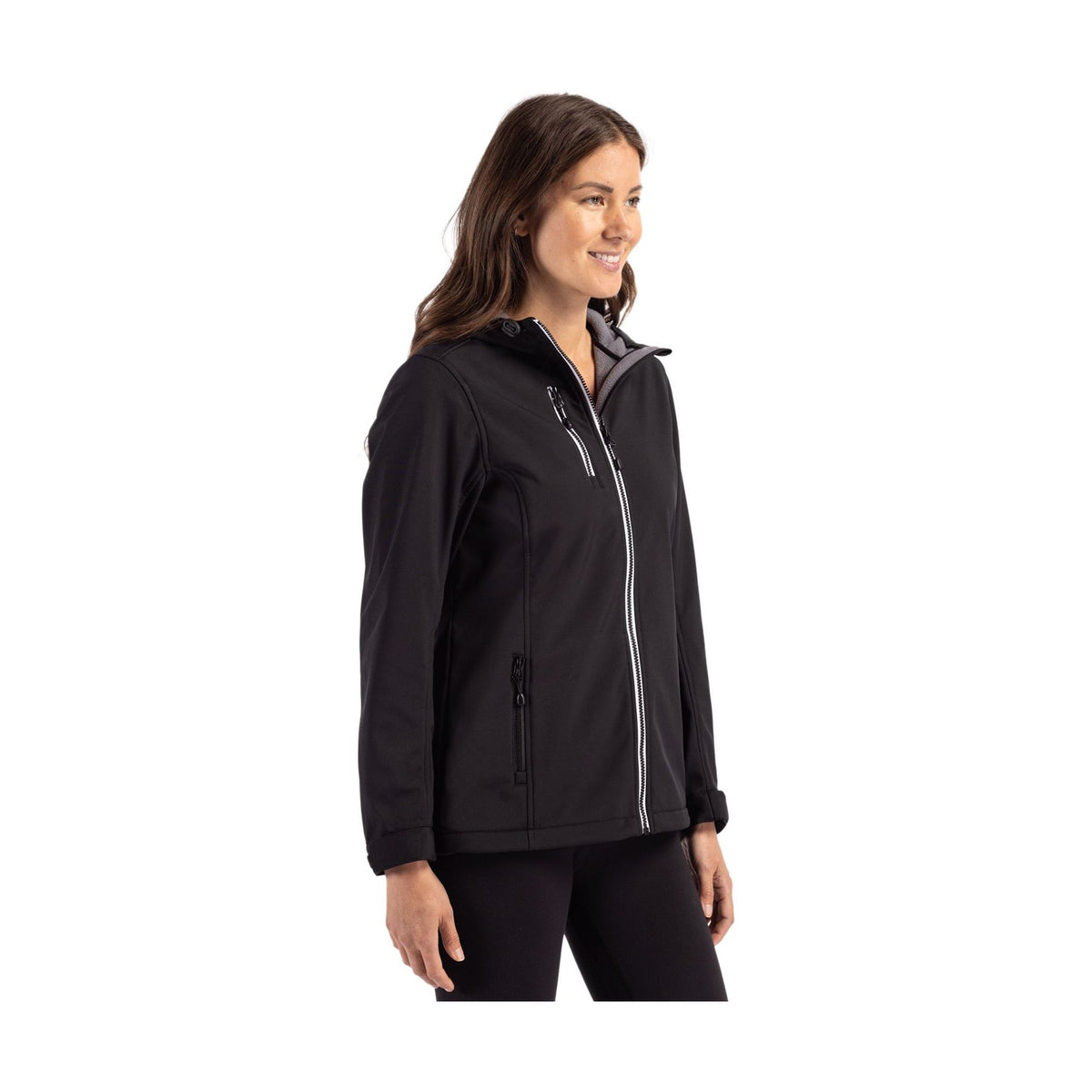 Clique Women's Telemark Recycled Stretch Softshell Full Zip Hooded Jacket-3
