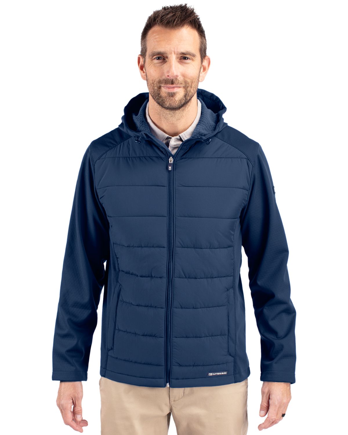 Cutter & Buck Men's Evoke Big & Tall Hybrid Full Zip Jacket-1