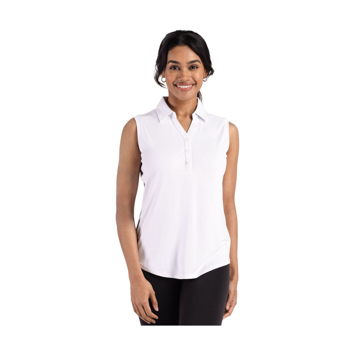 Cutter & Buck Women's Forge Recycled Four-Way Stretch Sleeveless Polo-1