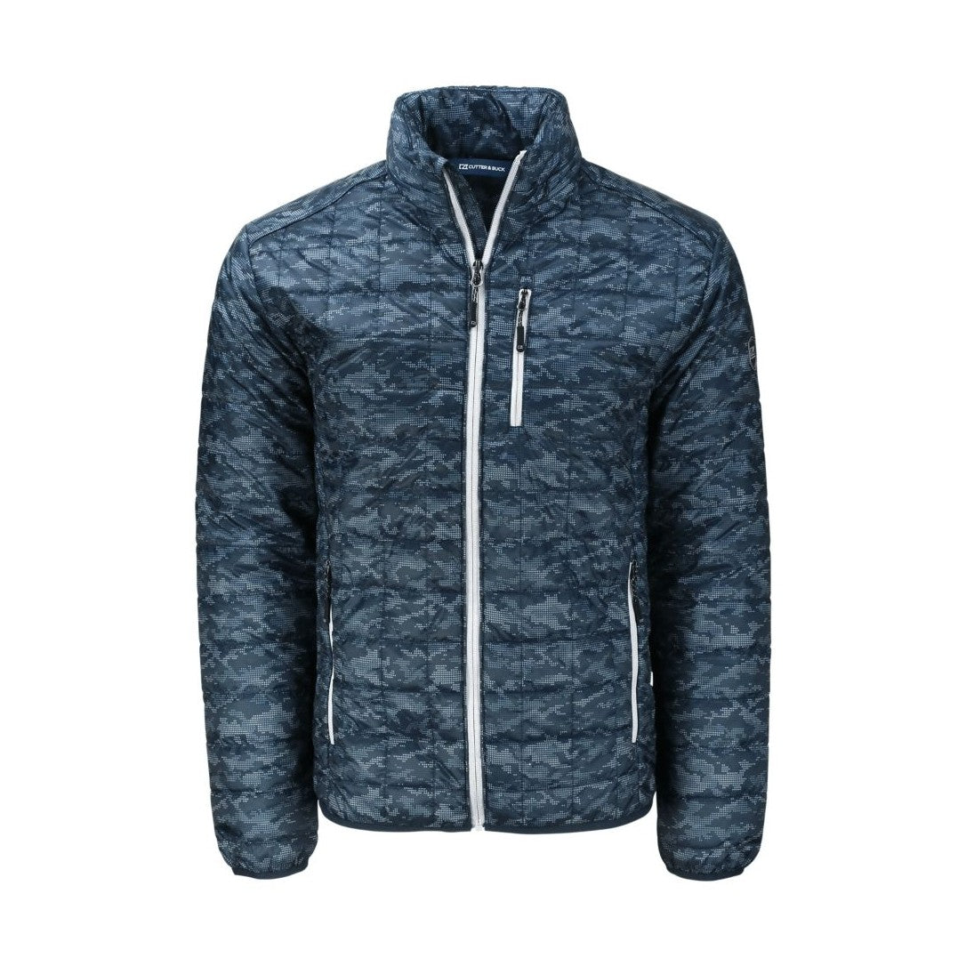 Cutter & Buck Men's Rainier Recycled Insulated Printed Puffer Full Zip Jacket-3
