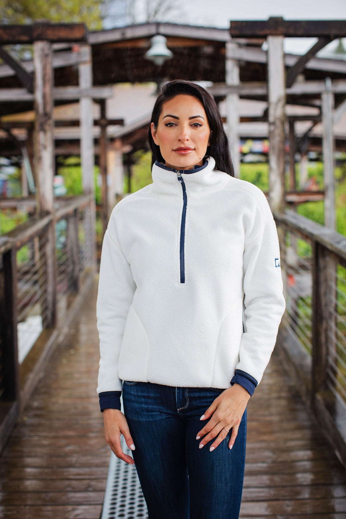 Cutter & Buck Women's Cascade Epic Comfort Recycled Sherpa Fleece Pullover Jacket-1