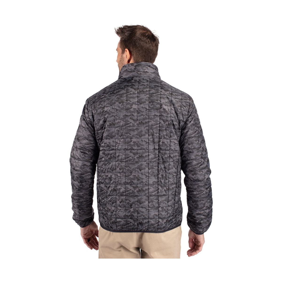 Cutter & Buck Men's Rainier Recycled Insulated Printed Puffer Full Zip Jacket-8