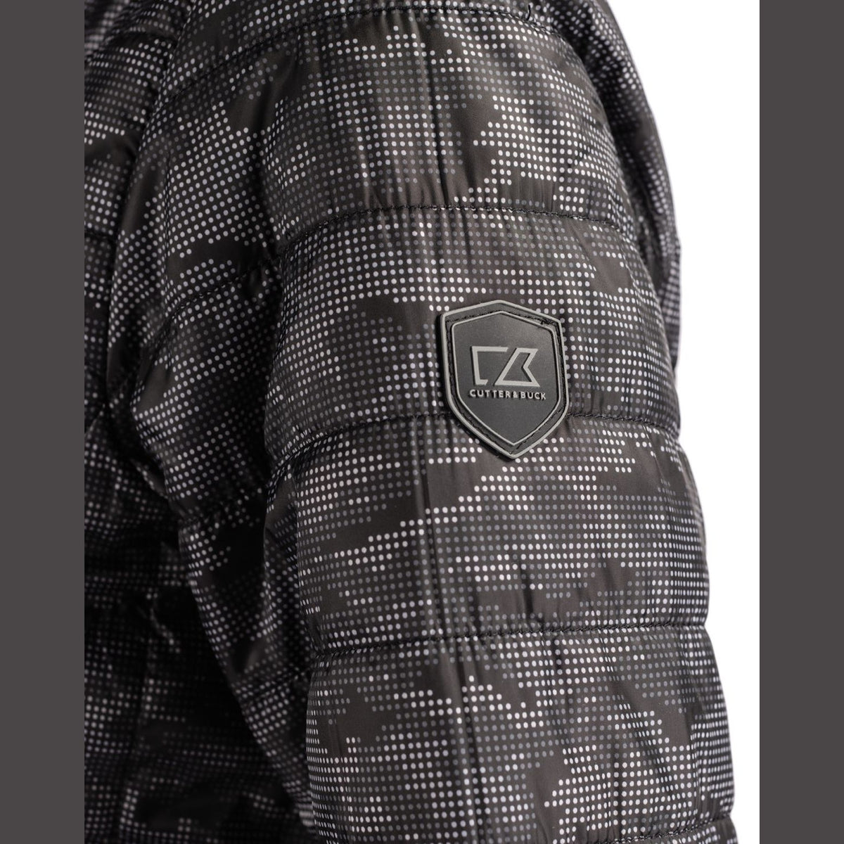 Cutter & Buck Men's Rainier Recycled Insulated Printed Puffer Full Zip Jacket-11