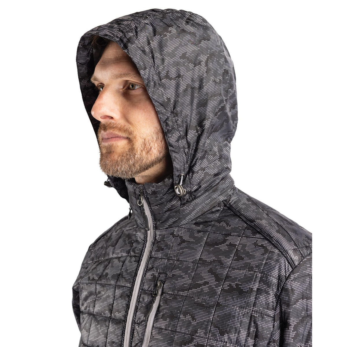 Cutter & Buck Men's Rainier Recycled Insulated Printed Puffer Full Zip Jacket-12