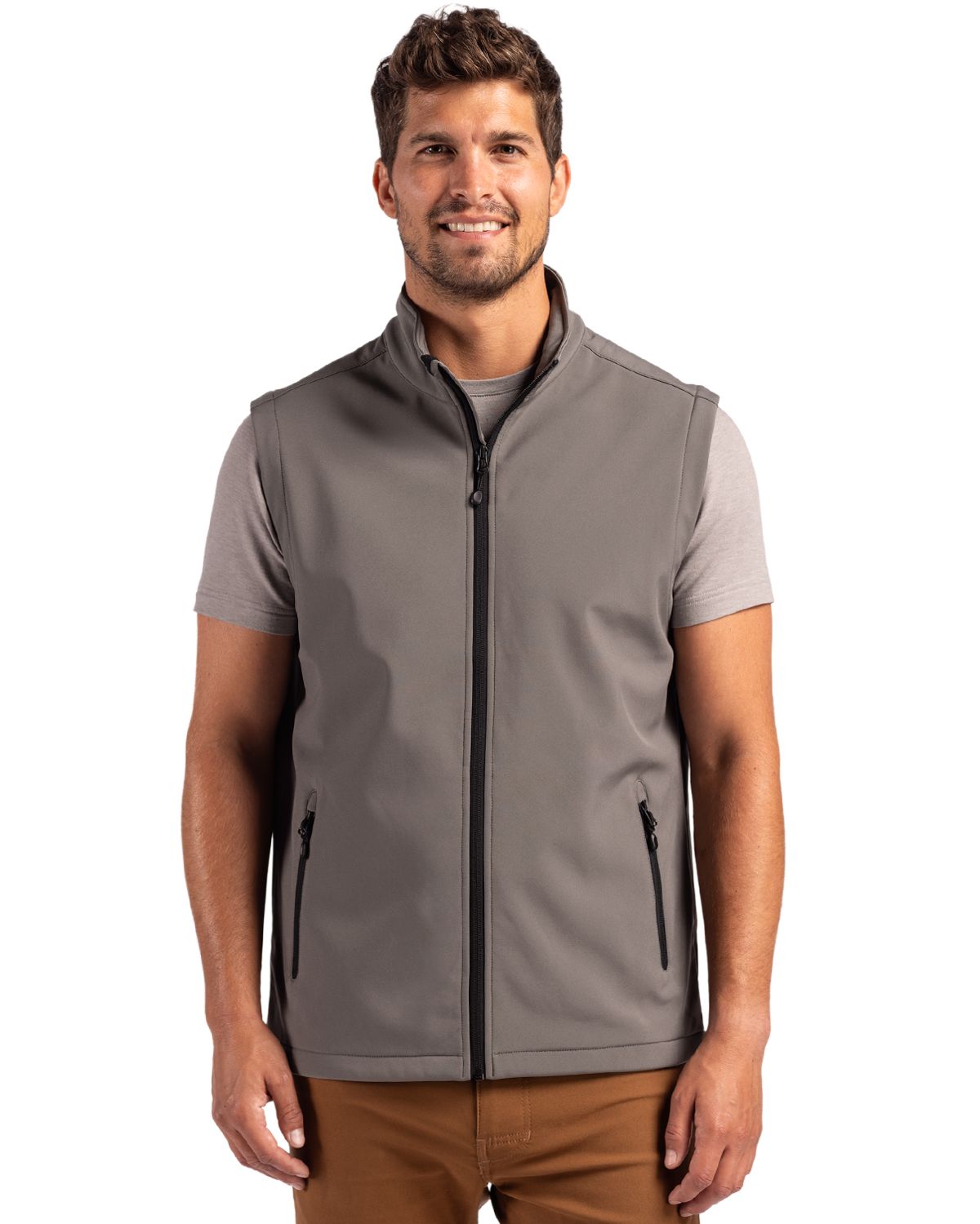 Clique Men's Tempo Recycled Stretch Softshell Full Zip Vest-1