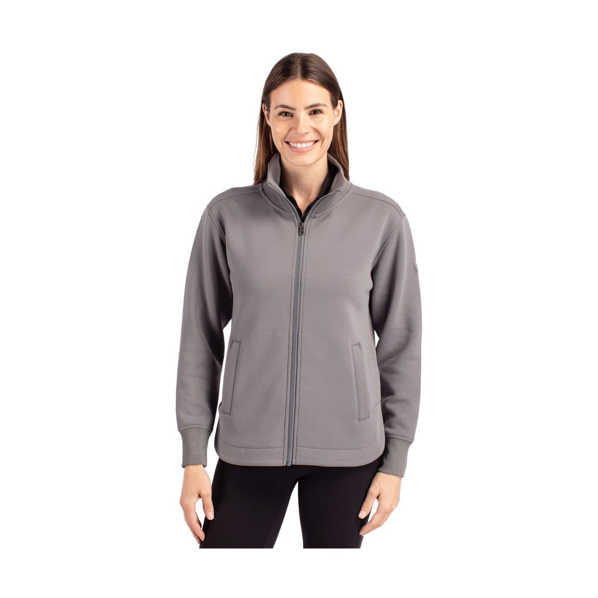 Cutter & Buck Women's Roam Recycled Buttery-Soft Knit Full Zip Jacket-1