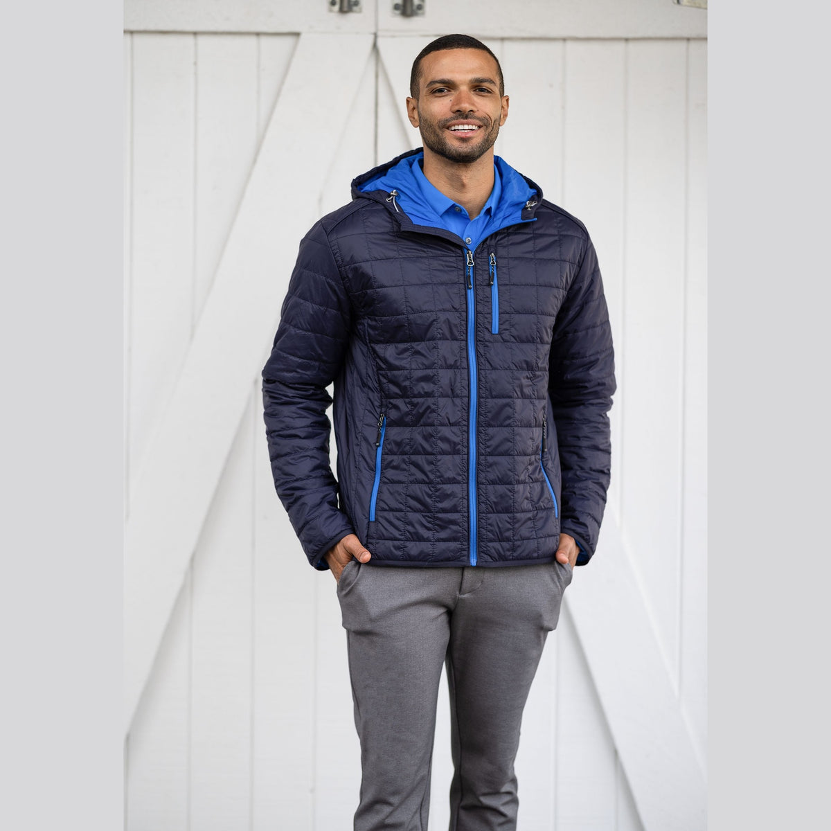 Cutter & Buck Men's Rainier Recycled Insulated Puffer Full Zip Hooded Jacket Jacket-2