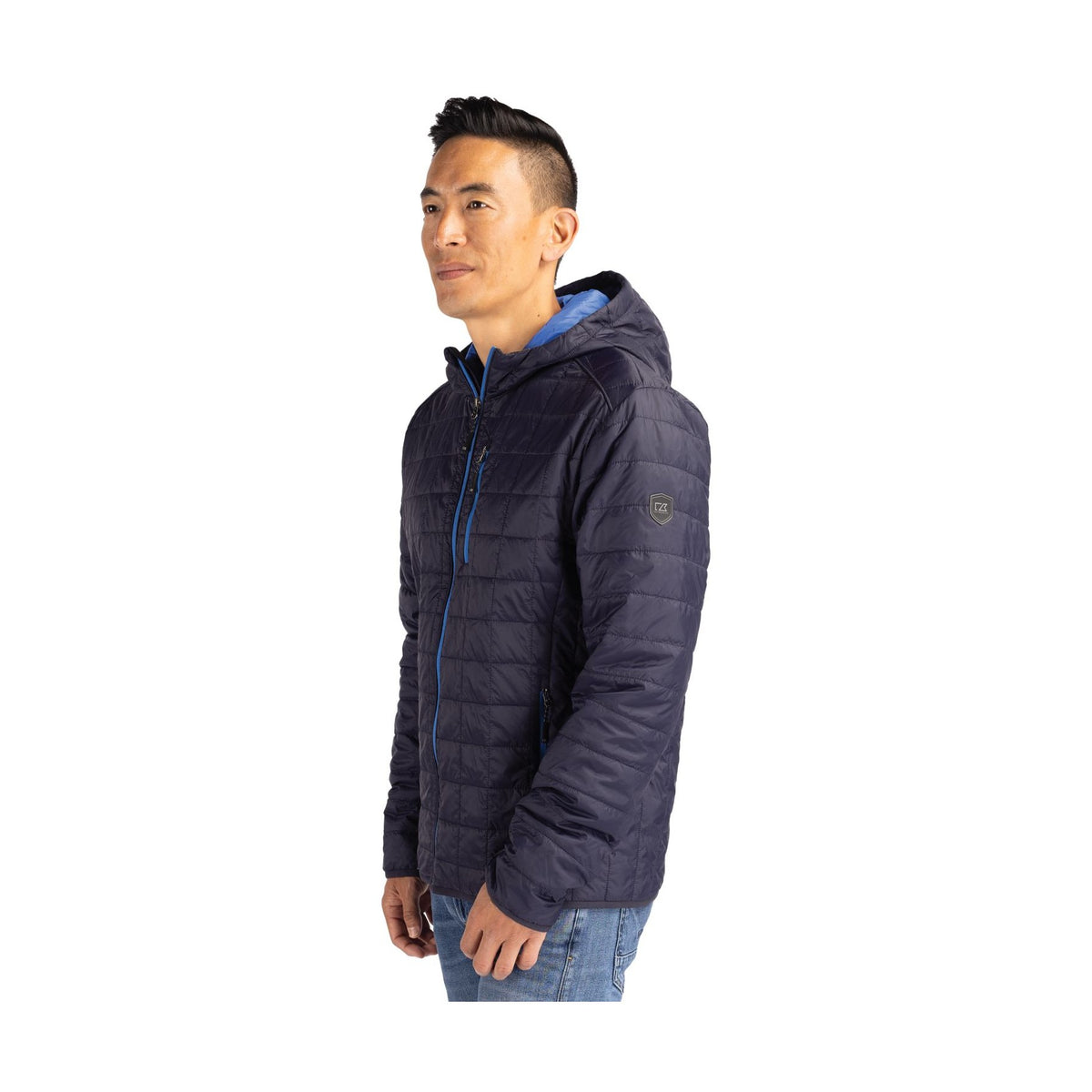 Cutter & Buck Men's Rainier Recycled Insulated Puffer Full Zip Hooded Jacket Jacket-5