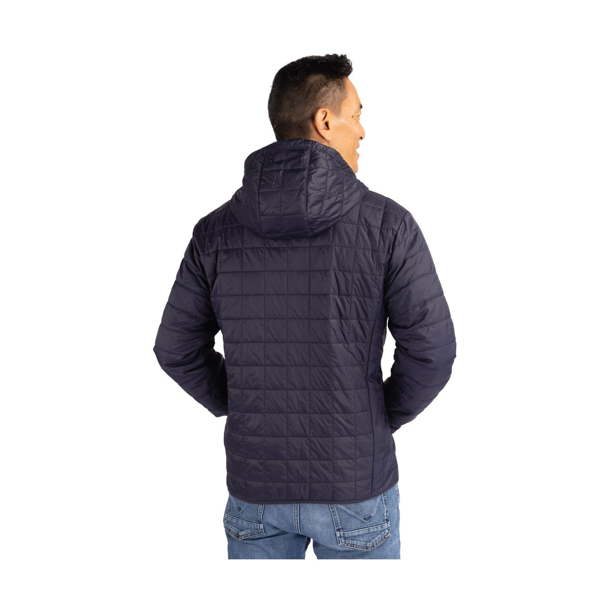 Cutter & Buck Men's Rainier Recycled Insulated Puffer Full Zip Hooded Jacket Jacket-6