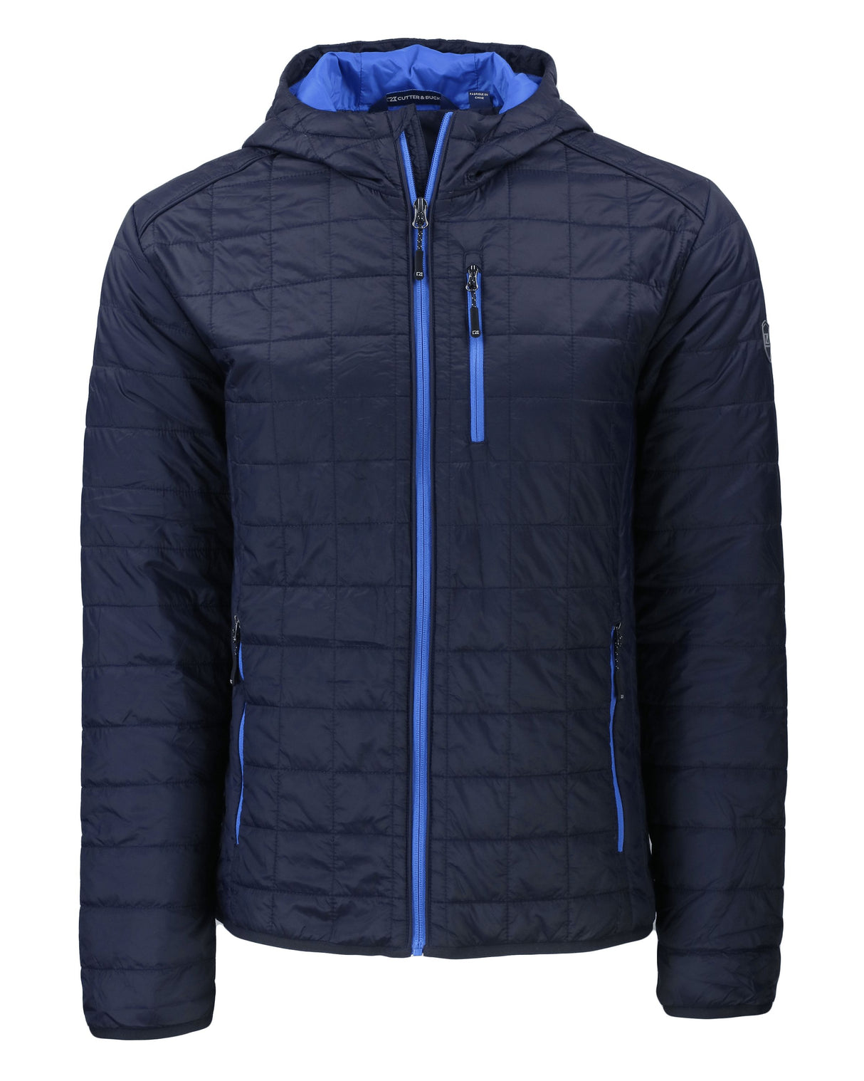 Cutter & Buck Men's Rainier Recycled Insulated Puffer Full Zip Hooded Jacket Jacket-12