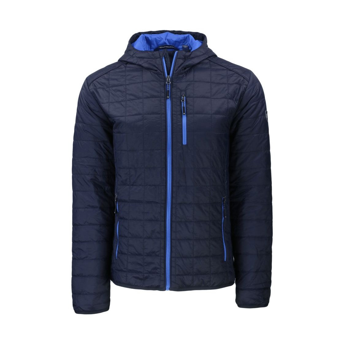 Cutter & Buck Men's Rainier Recycled Insulated Puffer Full Zip Hooded Jacket Jacket-13