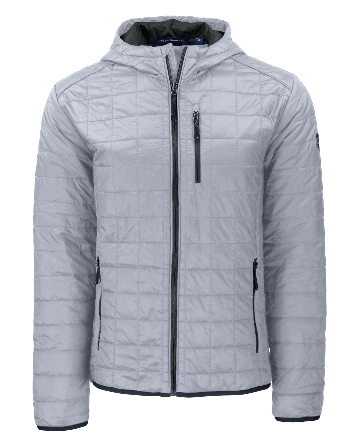 Cutter & Buck Men's Rainier Recycled Insulated Puffer Full Zip Hooded Jacket Jacket-1