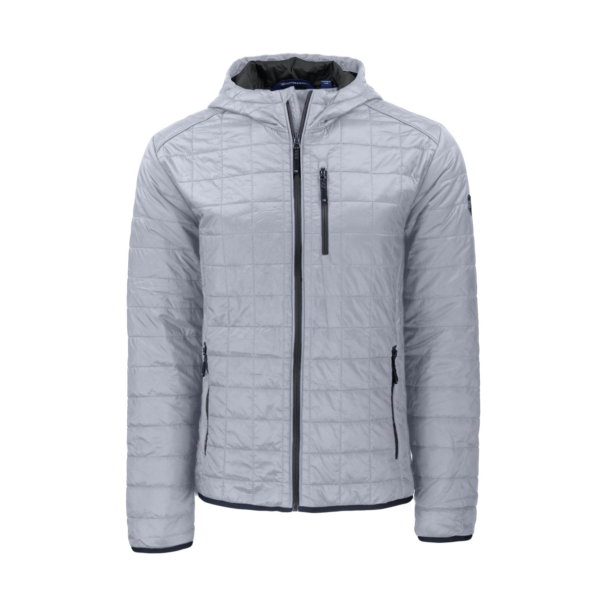 Cutter & Buck Men's Rainier Recycled Insulated Puffer Full Zip Hooded Jacket Jacket-1
