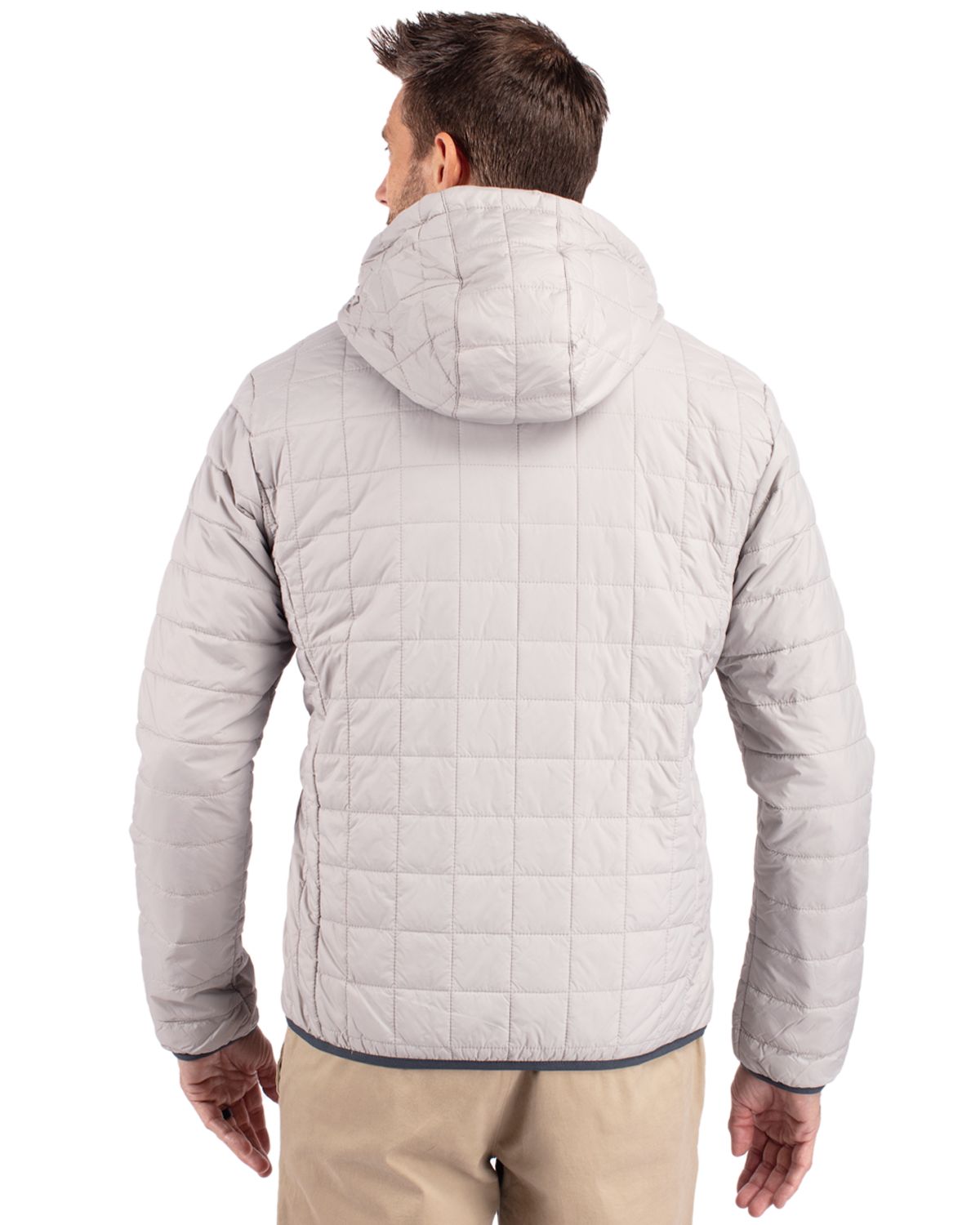 Cutter & Buck Men's Rainier Recycled Insulated Puffer Full Zip Hooded Jacket Jacket-5