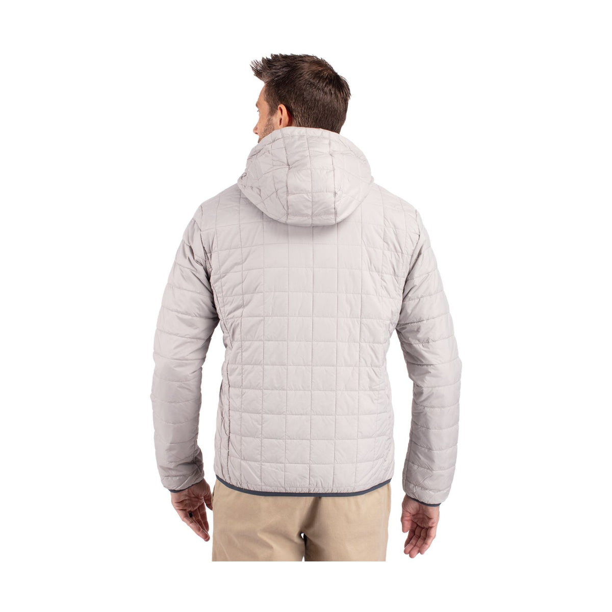Cutter & Buck Men's Rainier Recycled Insulated Puffer Full Zip Hooded Jacket Jacket-5