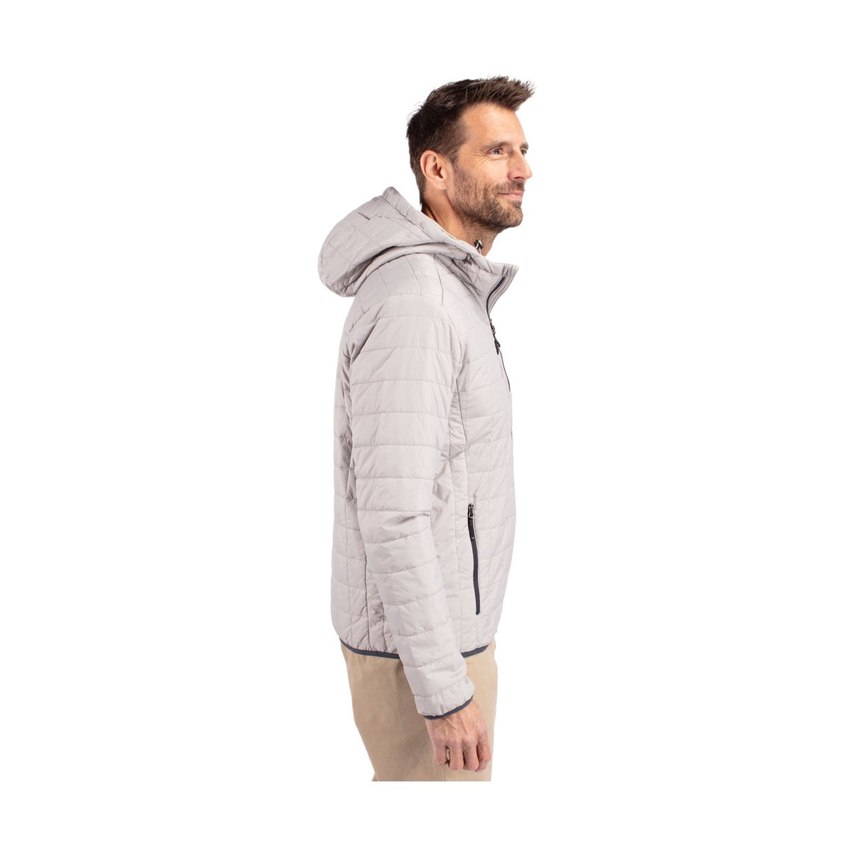 Cutter & Buck Men's Rainier Recycled Insulated Puffer Full Zip Hooded Jacket Jacket-6