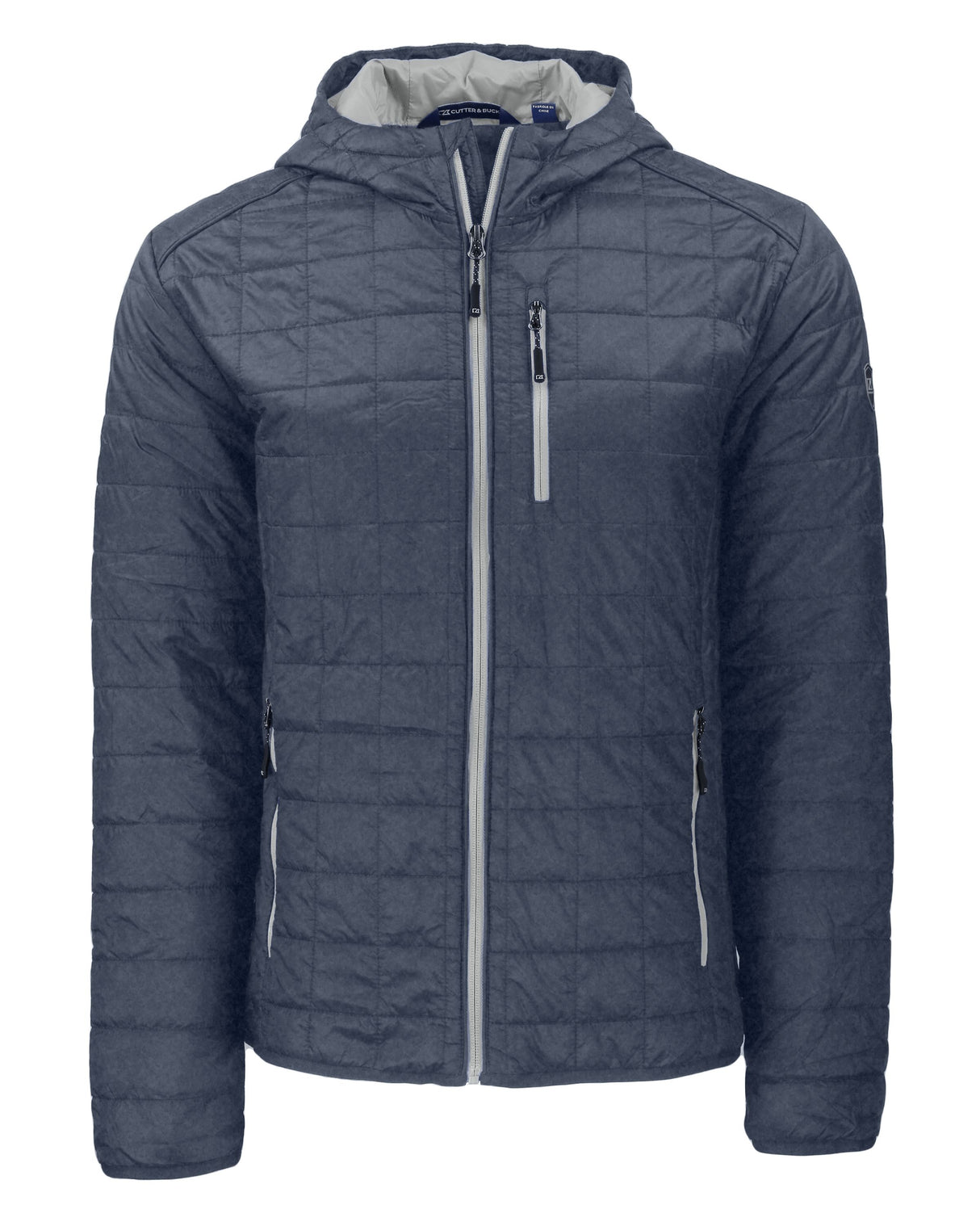 Cutter & Buck Men's Rainier Recycled Insulated Puffer Full Zip Hooded Jacket Jacket-1