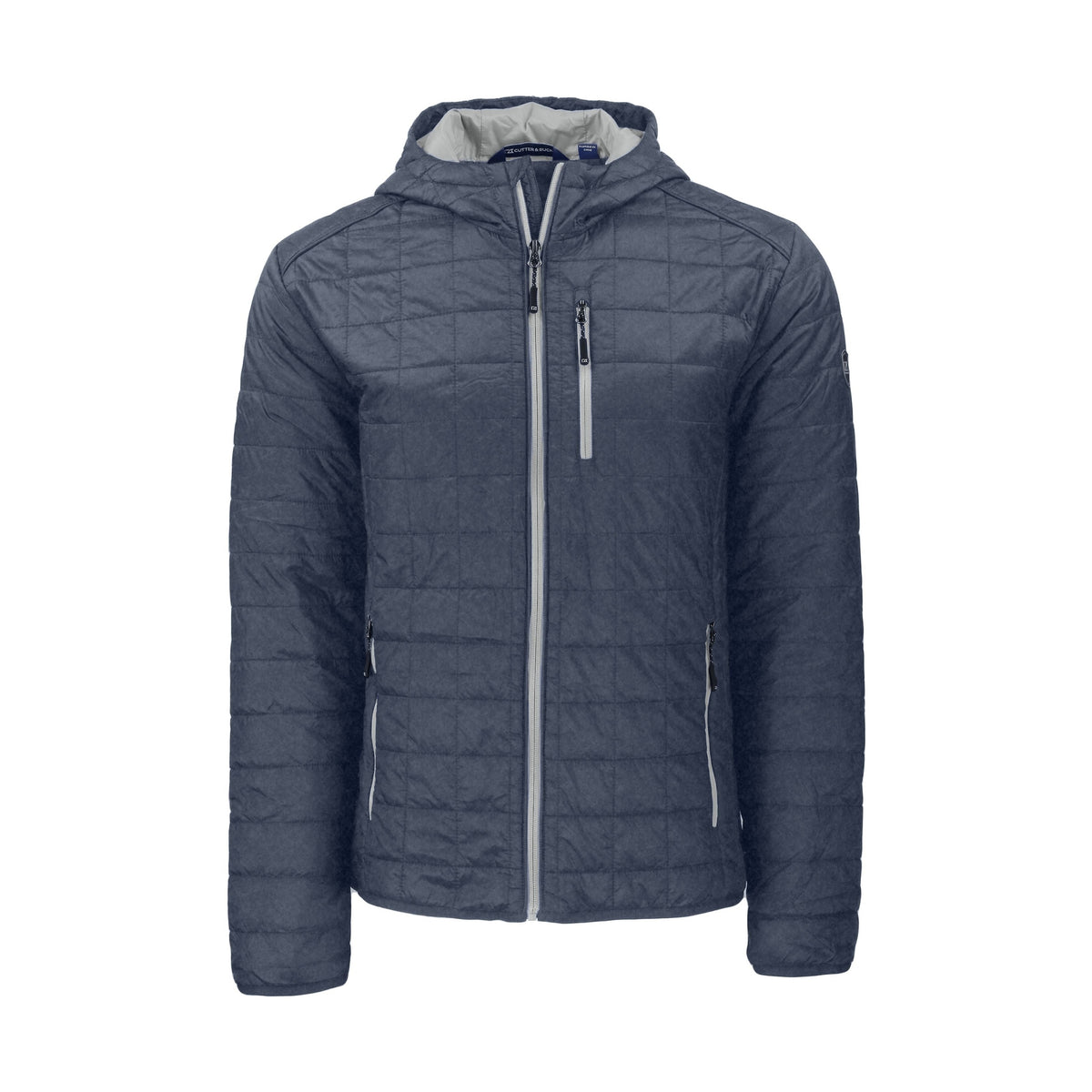 Cutter & Buck Men's Rainier Recycled Insulated Puffer Full Zip Hooded Jacket Jacket-1