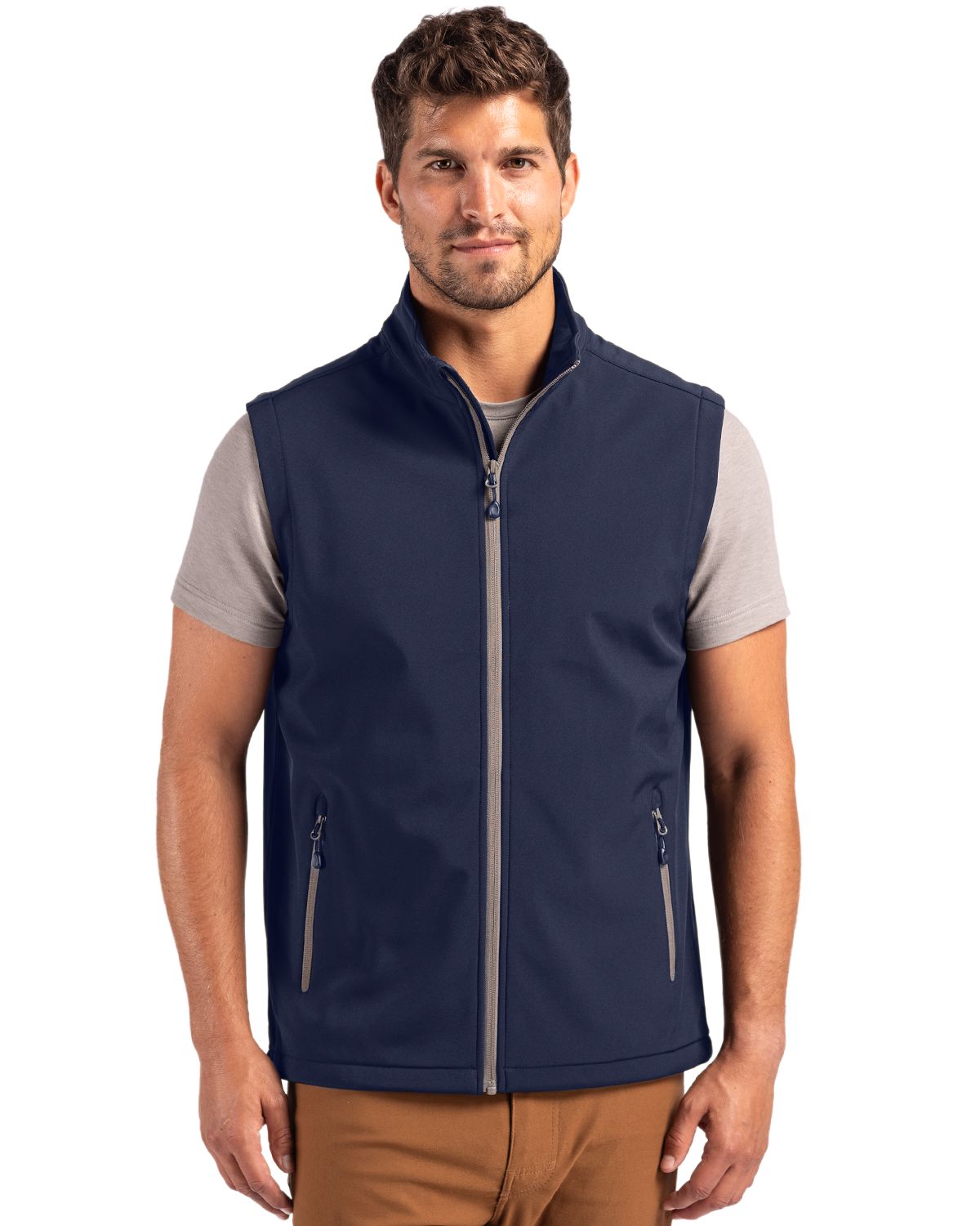 Clique Men's Tempo Recycled Stretch Softshell Full Zip Vest-1