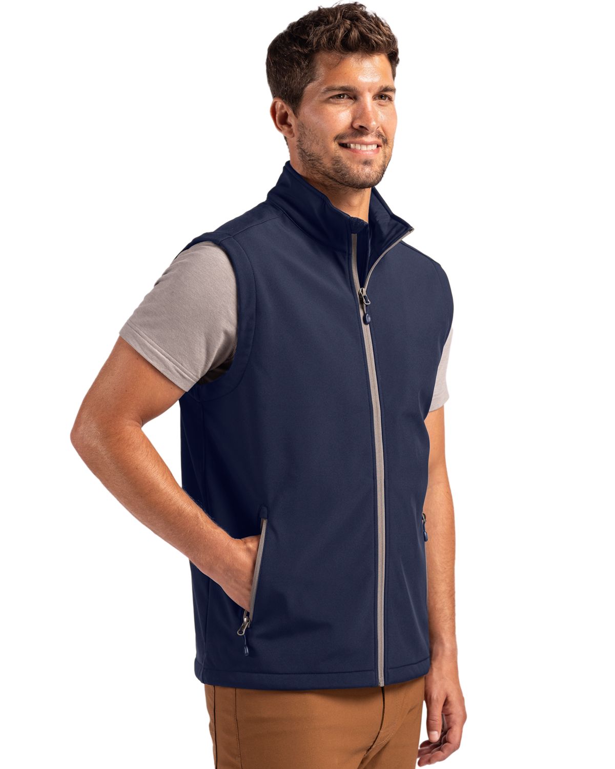 Clique Men's Tempo Recycled Stretch Softshell Full Zip Vest-3