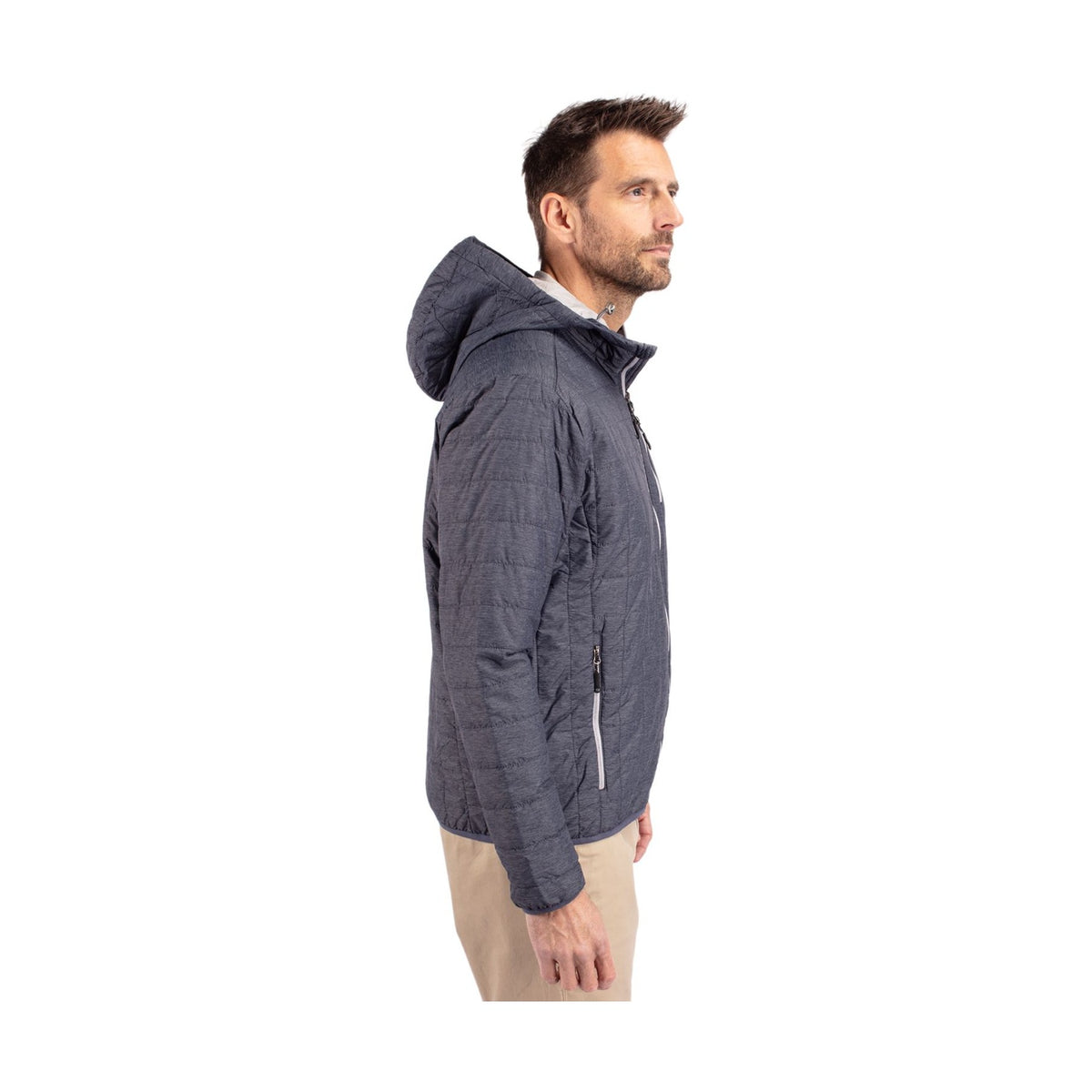 Cutter & Buck Men's Rainier Recycled Insulated Puffer Full Zip Hooded Jacket Jacket-6