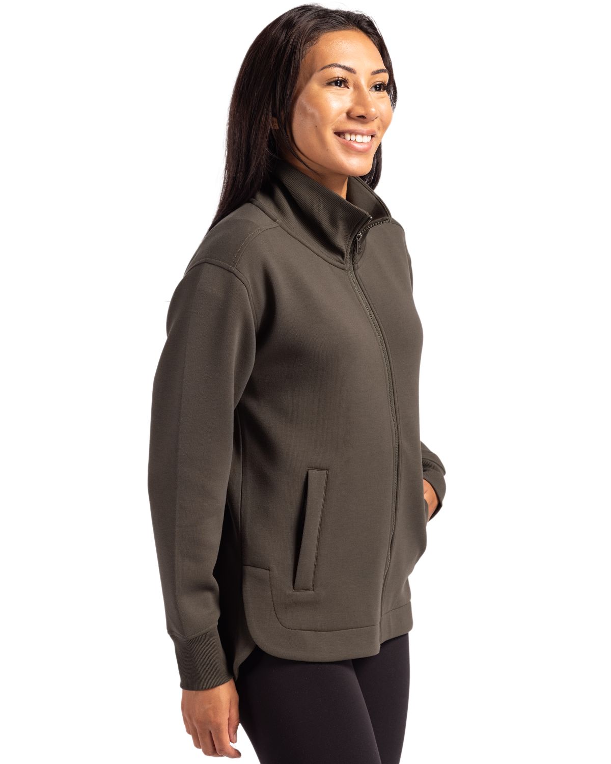 Cutter & Buck Women's Roam Recycled Buttery-Soft Knit Full Zip Jacket-13