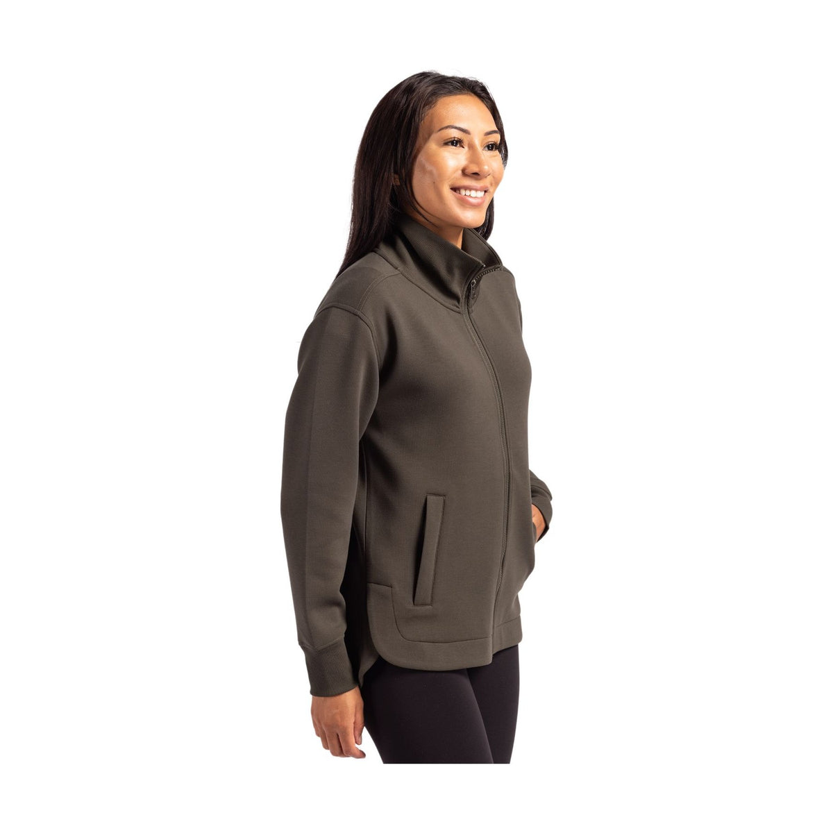 Cutter & Buck Women's Roam Recycled Buttery-Soft Knit Full Zip Jacket-13