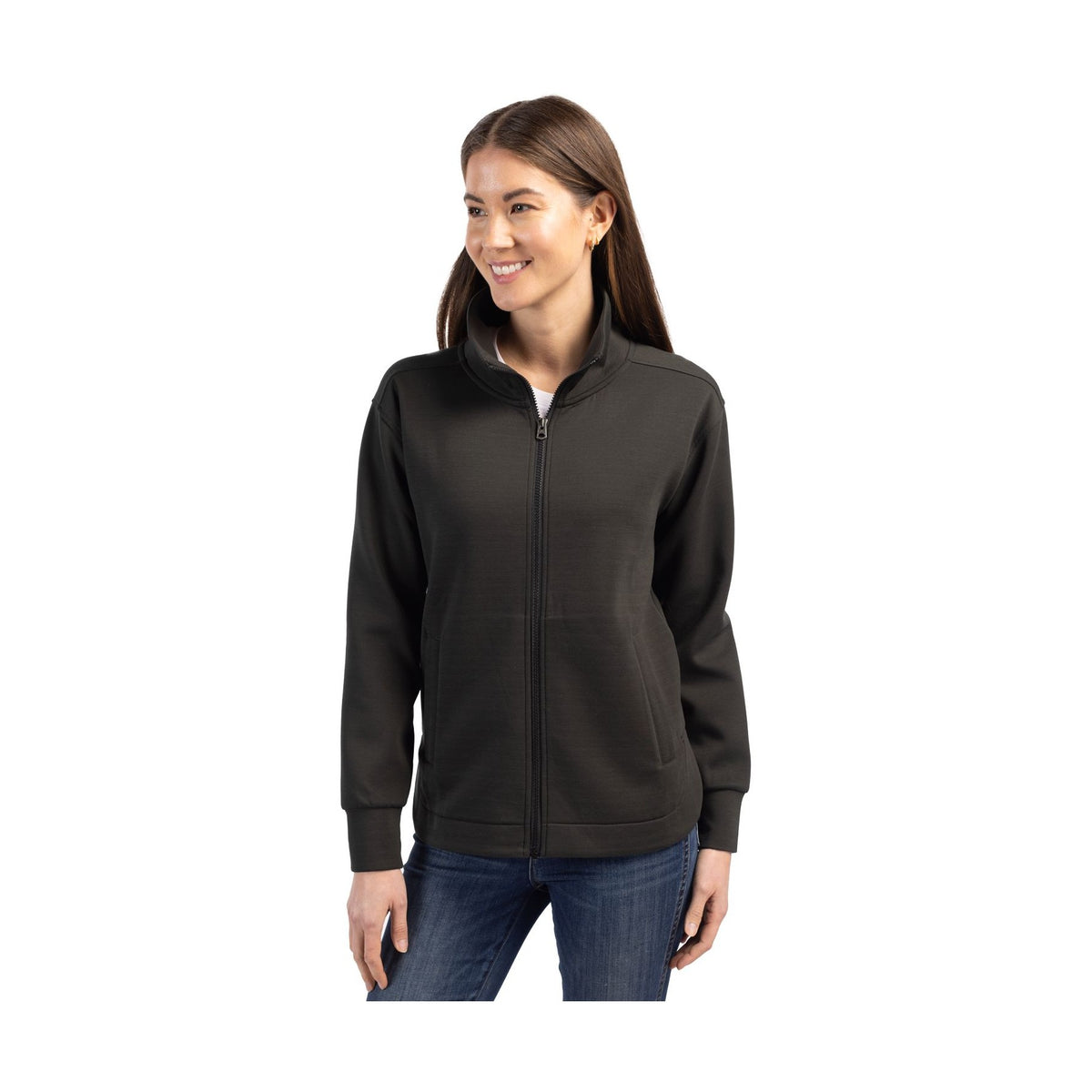 Cutter & Buck Women's Roam Recycled Buttery-Soft Knit Full Zip Jacket-2