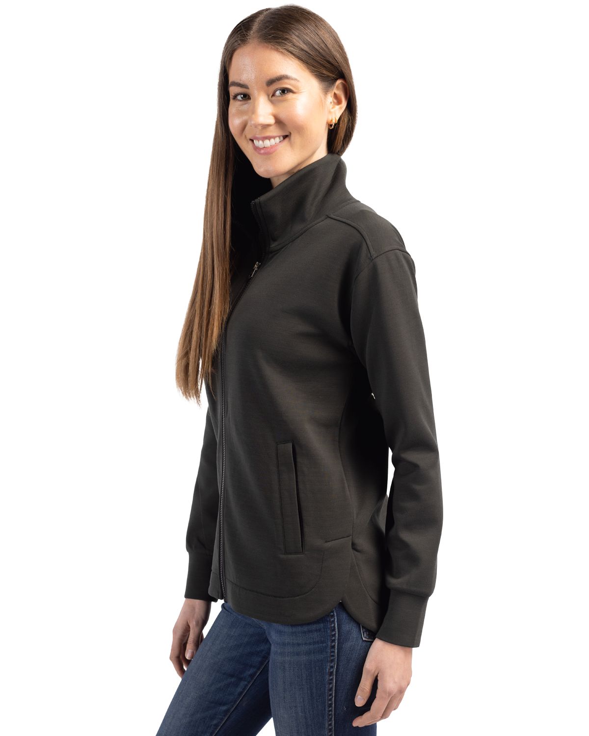 Cutter & Buck Women's Roam Recycled Buttery-Soft Knit Full Zip Jacket-4