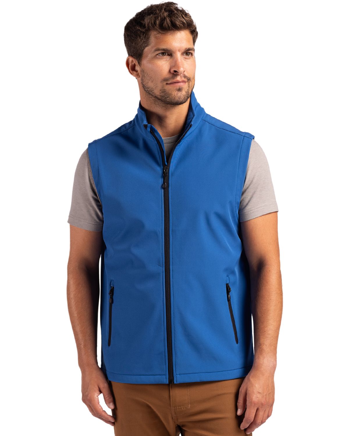 Clique Men's Tempo Recycled Stretch Softshell Full Zip Vest-1