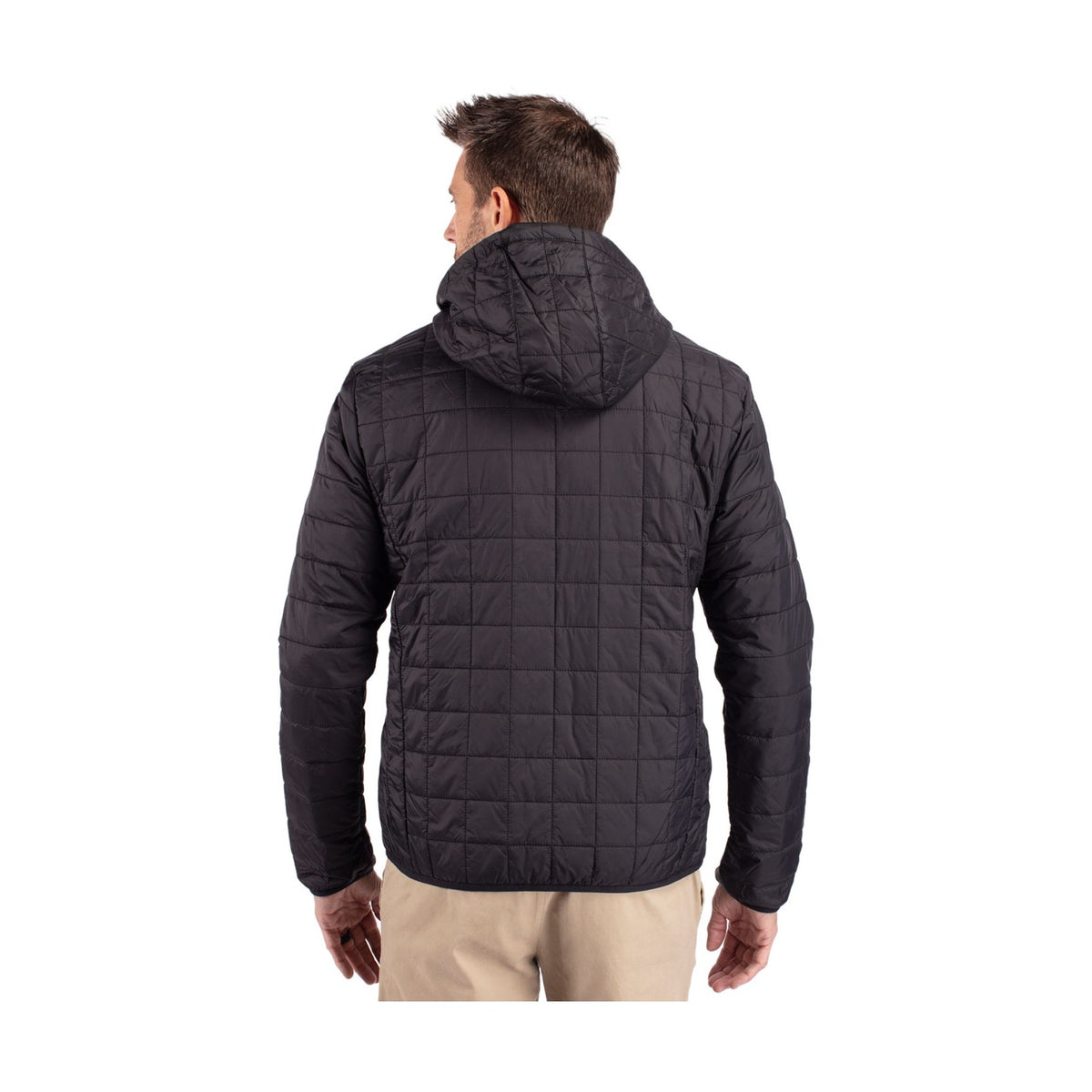 Cutter & Buck Men's Rainier Recycled Insulated Puffer Full Zip Hooded Jacket Jacket-2