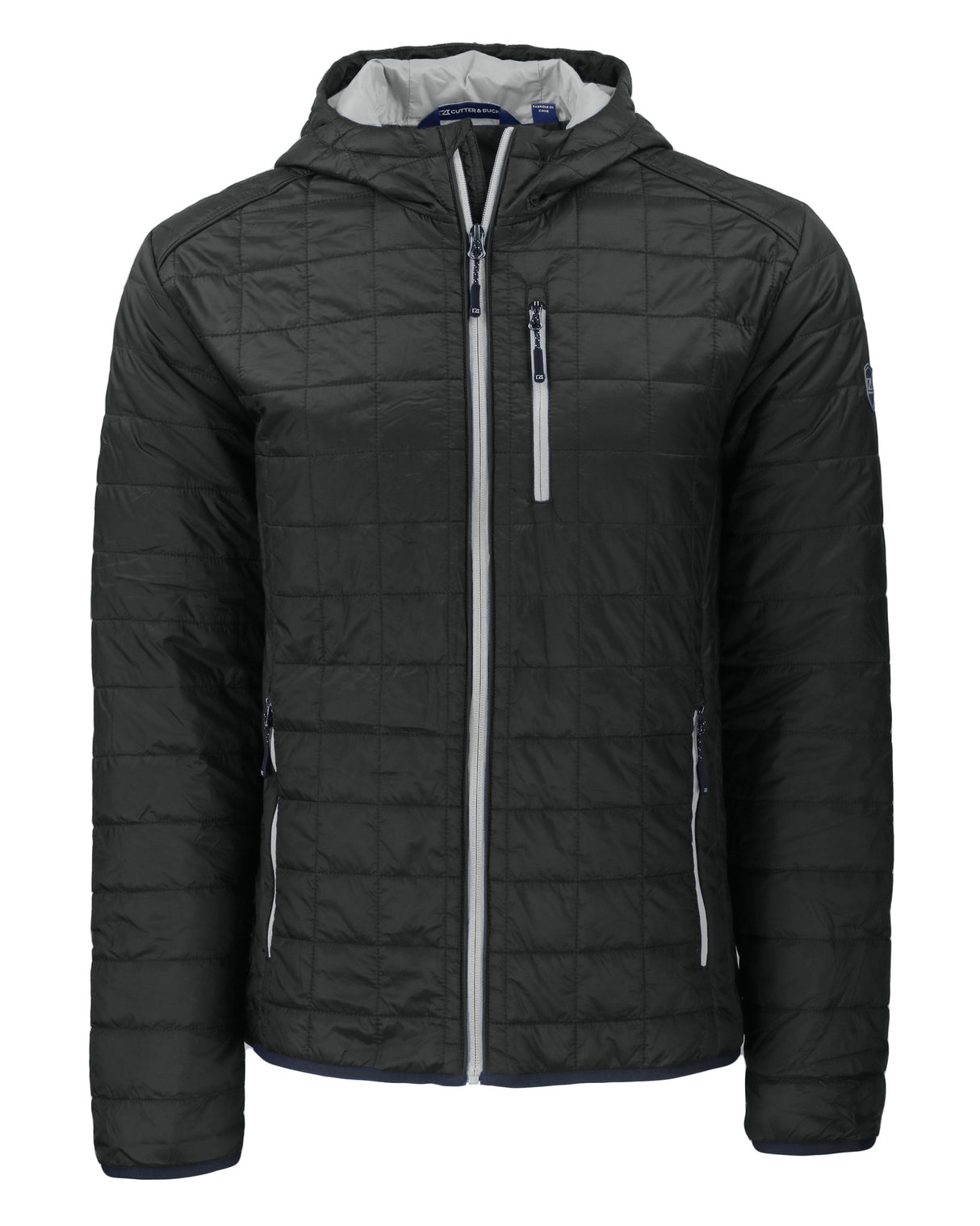 Cutter & Buck Men's Rainier Recycled Insulated Puffer Full Zip Hooded Jacket Jacket-5