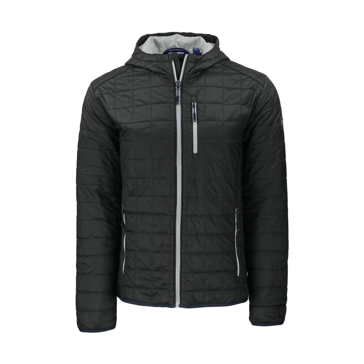 Cutter & Buck Men's Rainier Recycled Insulated Puffer Full Zip Hooded Jacket Jacket-5