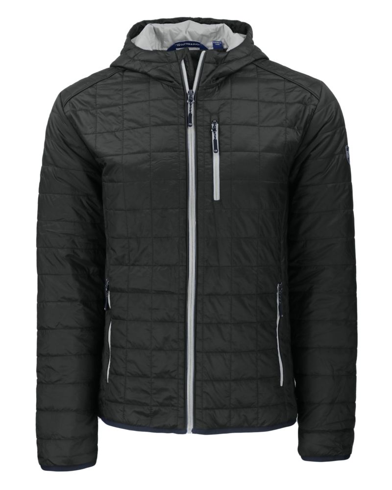 Cutter & Buck Men's Rainier Recycled Insulated Puffer Full Zip Hooded Jacket Jacket-6