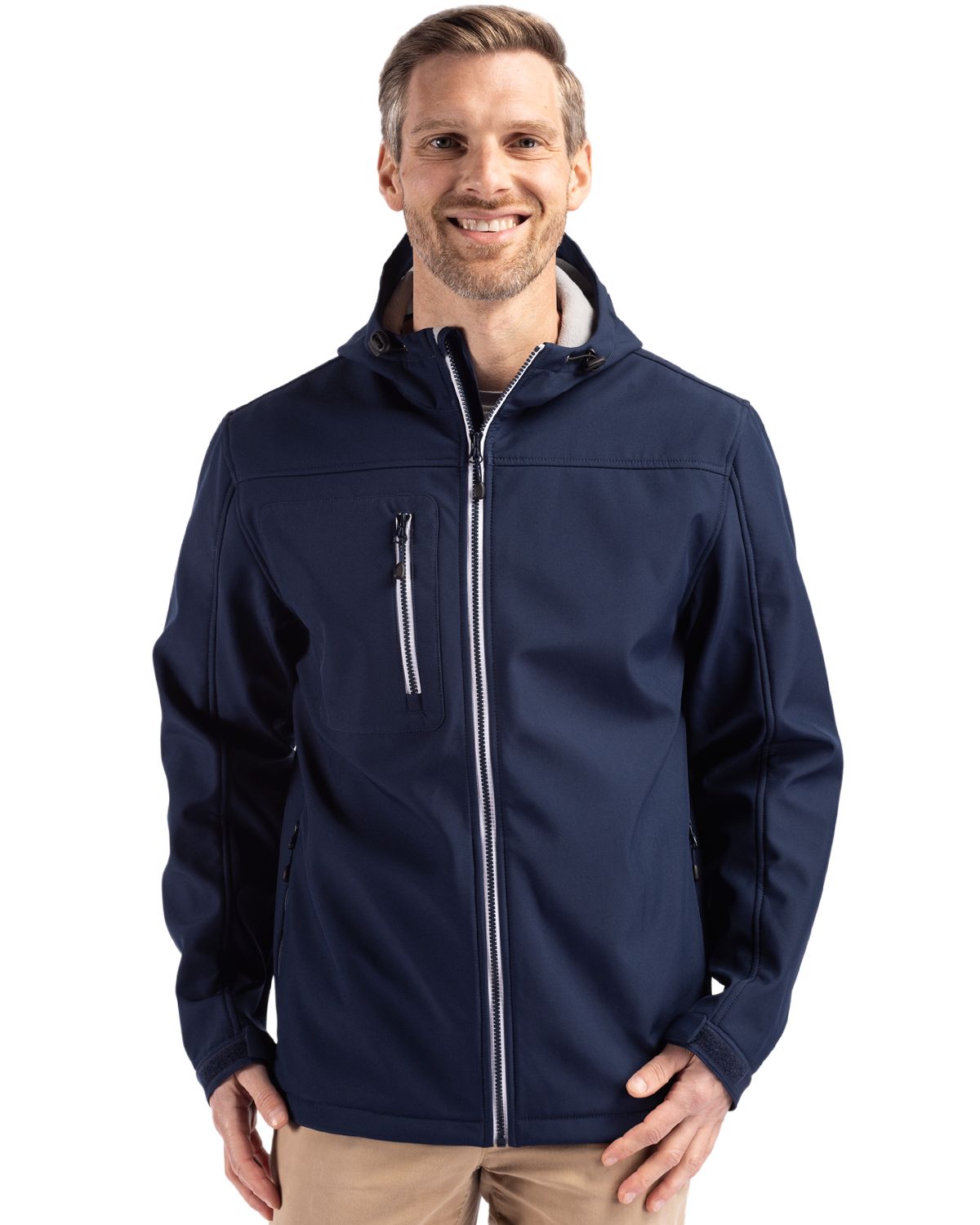 Clique Men's Telemark Recycled Stretch Softshell Full Zip Hooded Jacket-4