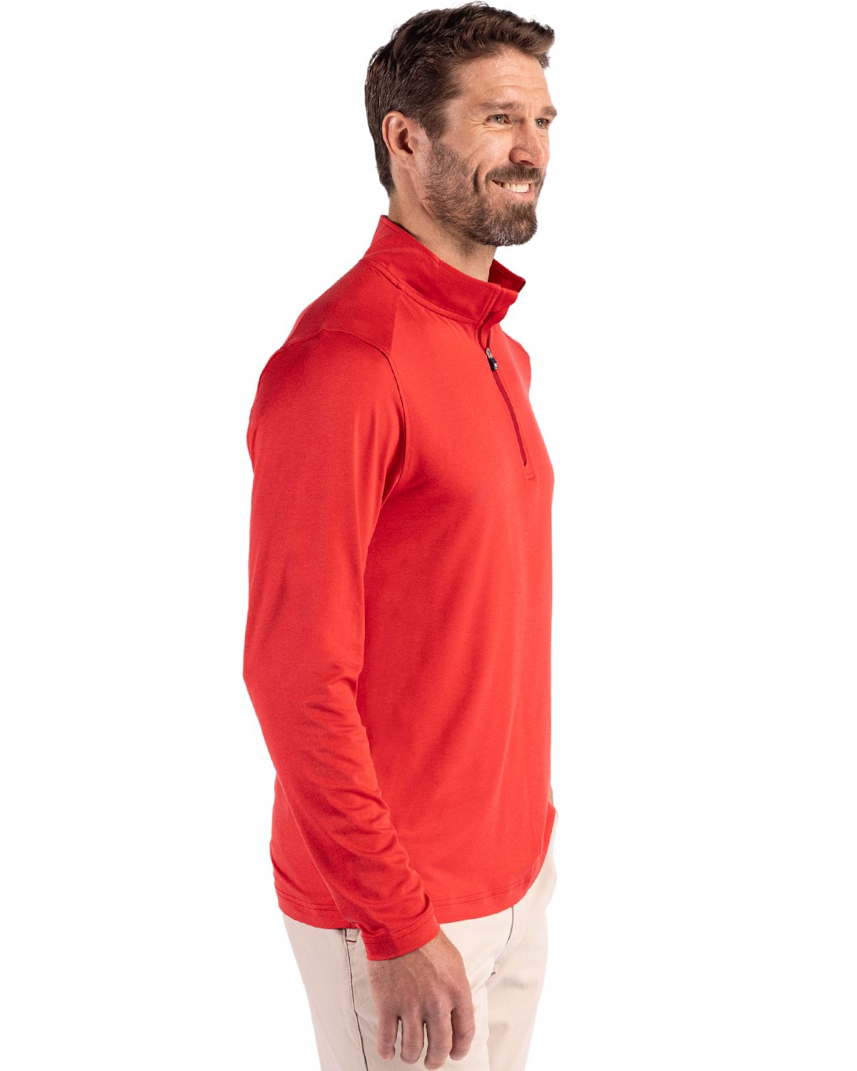 Cutter & Buck Men's Coastline Recycled Double Peached Quarter Zip Pullover-3