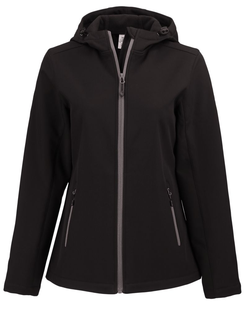 Clique Women's Tempo Recycled Stretch Softshell Full Zip Hooded Jacket-5