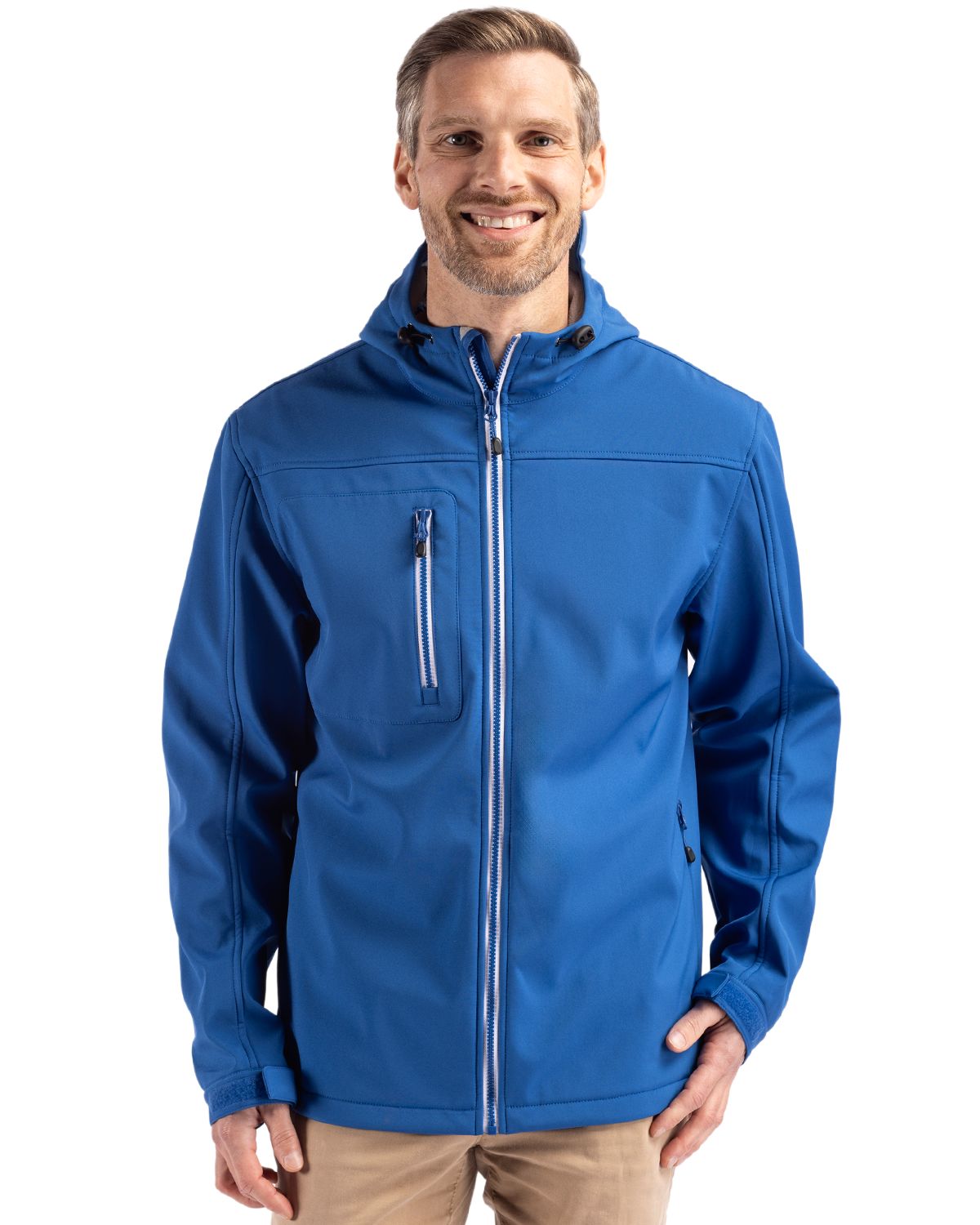 Clique Men's Telemark Recycled Stretch Softshell Full Zip Hooded Jacket-2