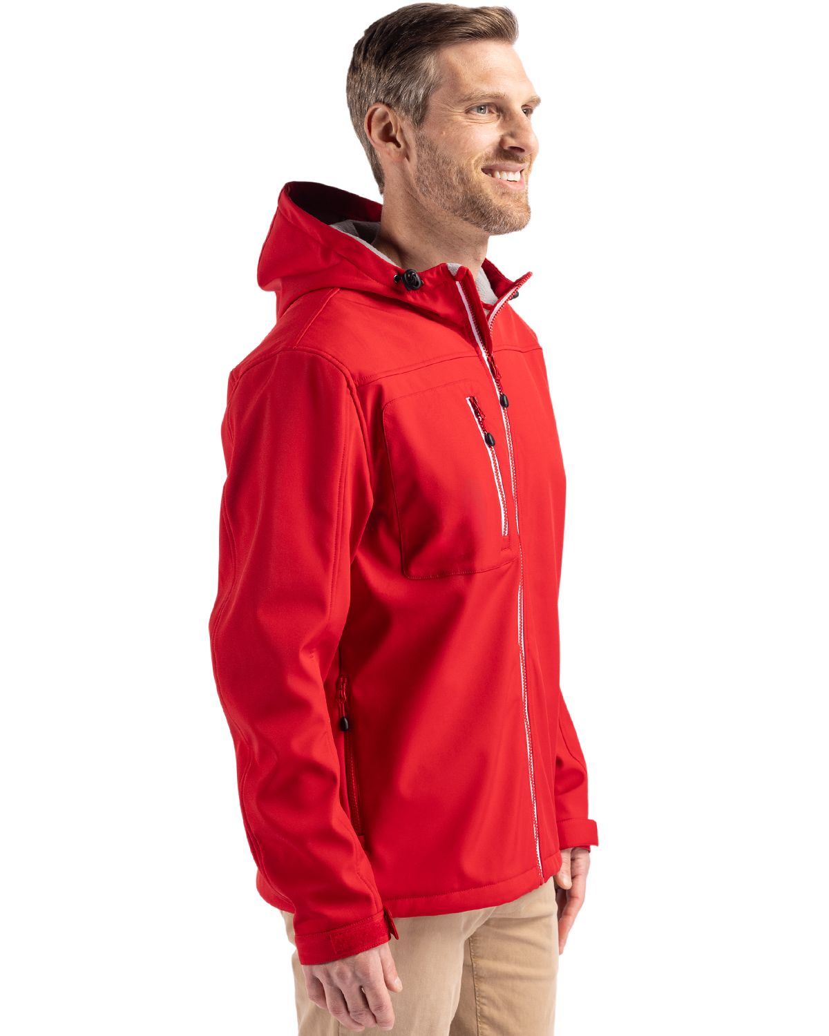 Clique Men's Telemark Recycled Stretch Softshell Full Zip Hooded Jacket-3