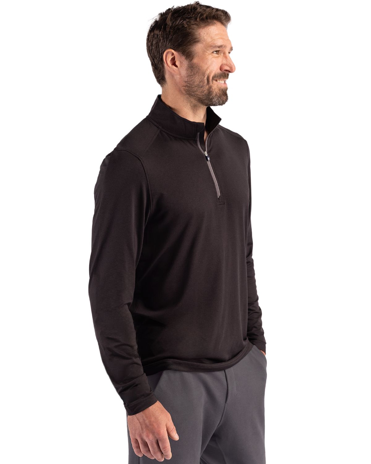 Cutter & Buck Men's Coastline Recycled Double Peached Quarter Zip Pullover-3
