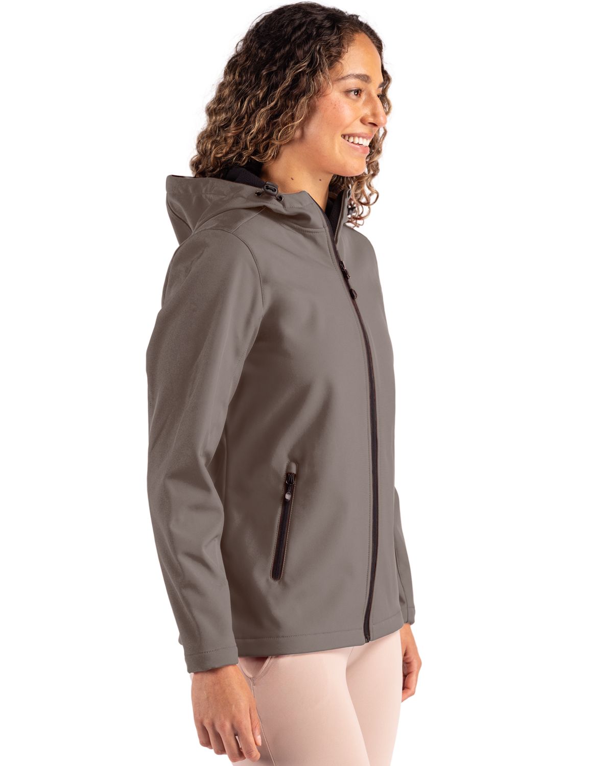 Clique Women's Tempo Recycled Stretch Softshell Full Zip Hooded Jacket-3