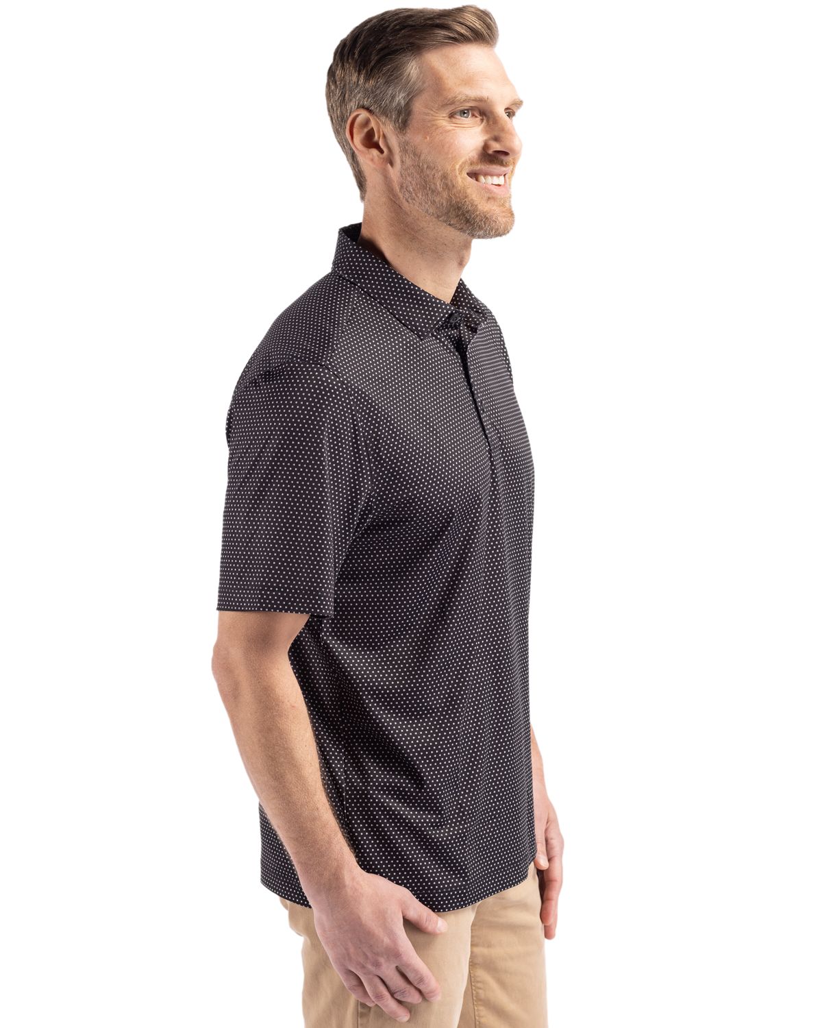 Cutter & Buck Men's Pike Recycled Shadow Check Print Polo-6