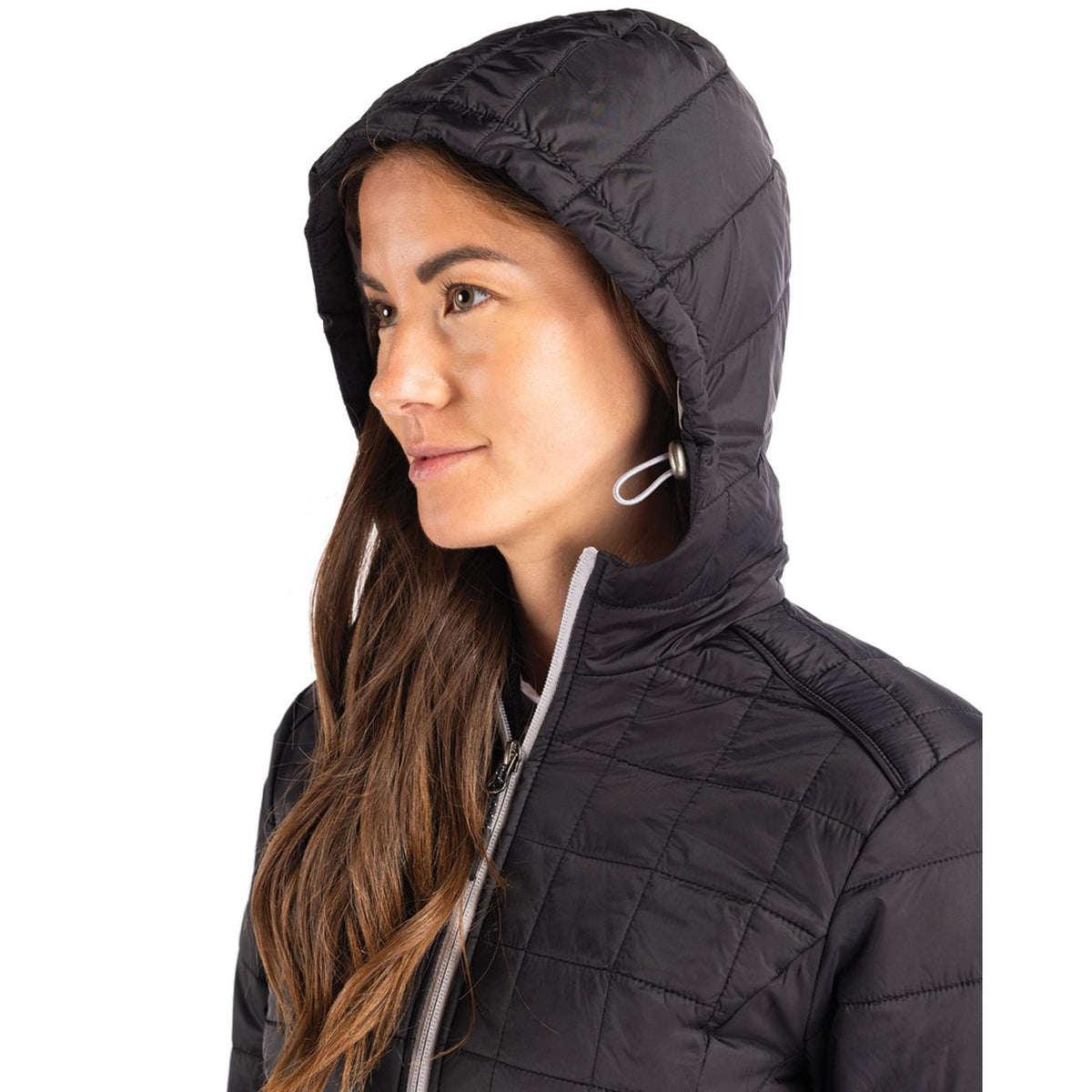 Cutter & Buck Women's Rainier Recycled Insulated Puffer Full Zip Hooded Long Coat-11