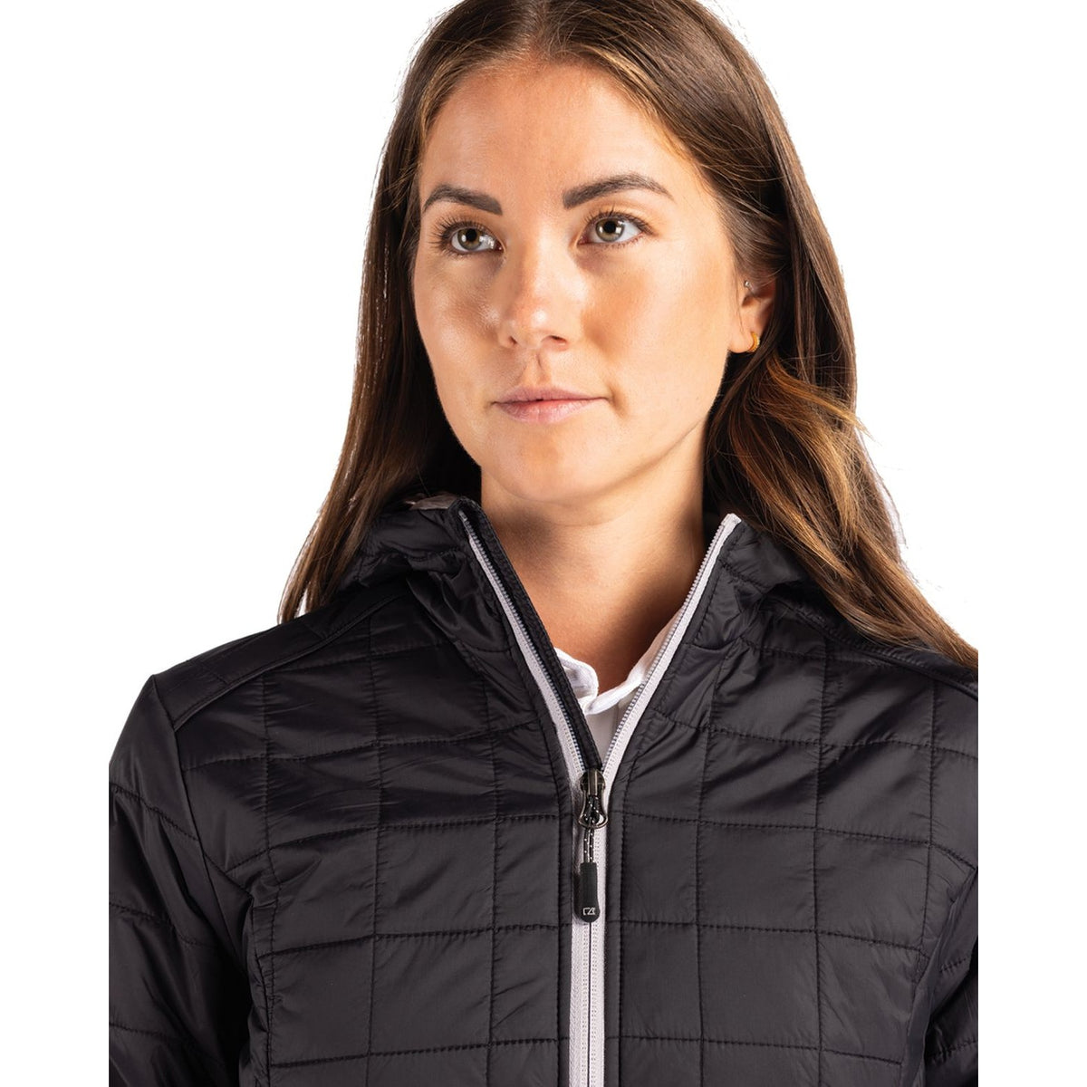Cutter & Buck Women's Rainier Recycled Insulated Puffer Full Zip Hooded Long Coat-13