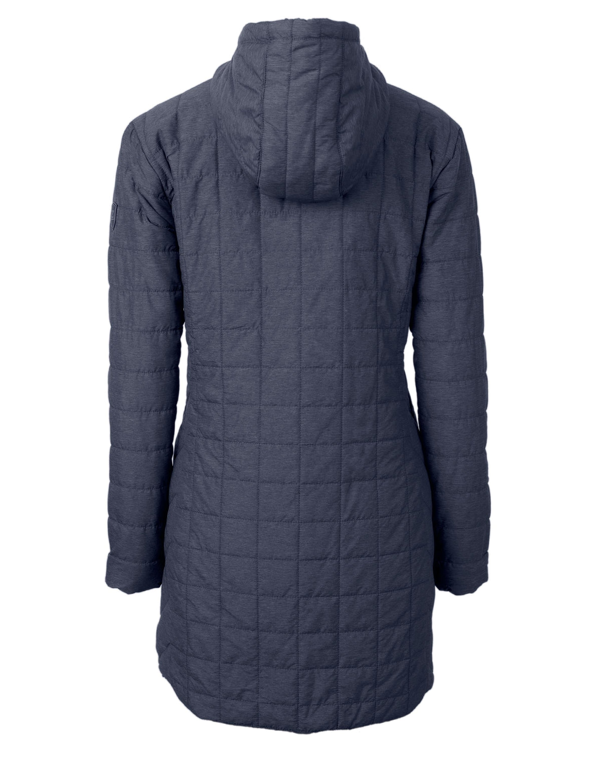 Cutter & Buck Women's Rainier Recycled Insulated Puffer Full Zip Hooded Long Coat-1
