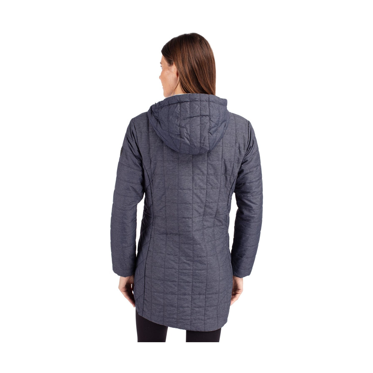 Cutter & Buck Women's Rainier Recycled Insulated Puffer Full Zip Hooded Long Coat-4